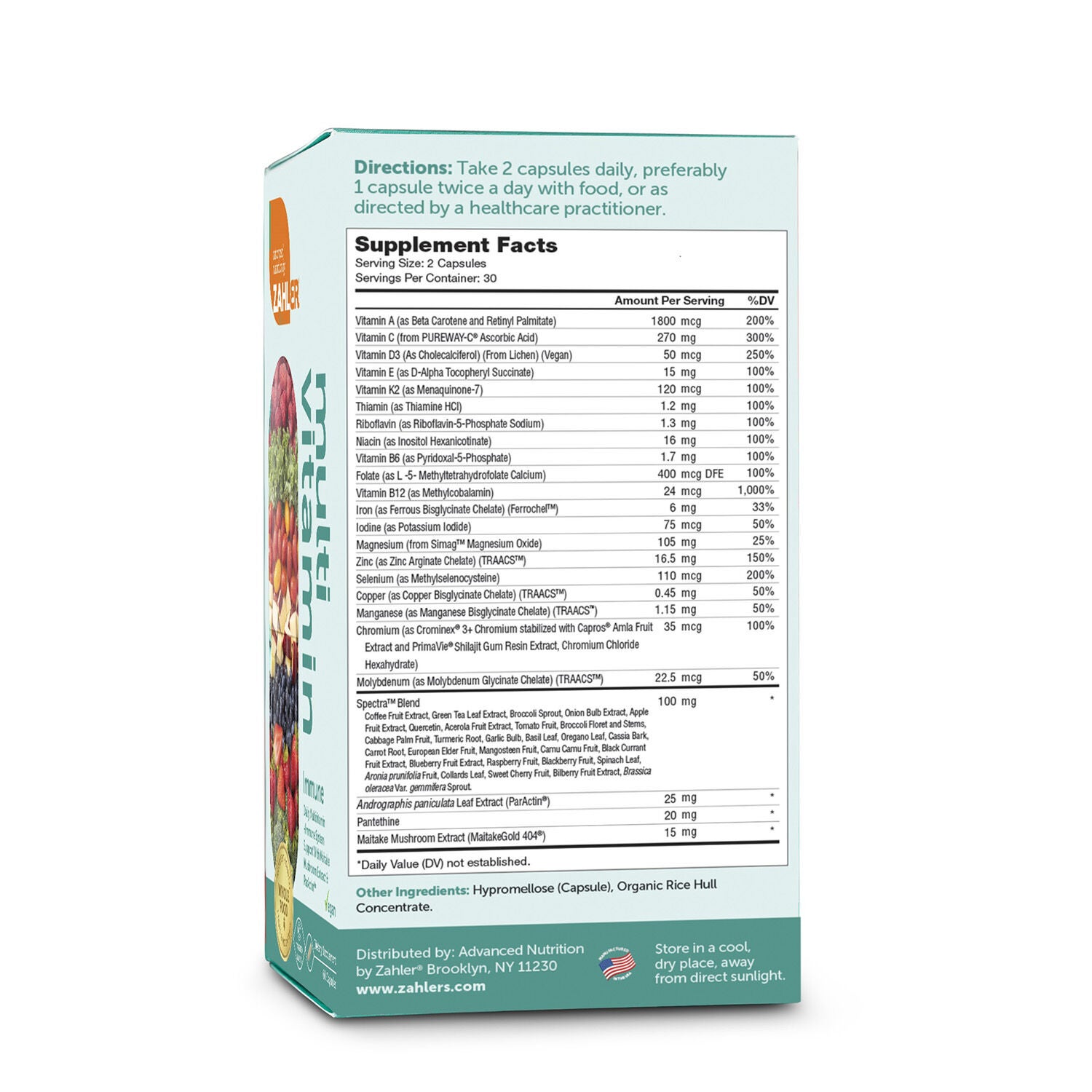 Multi Vitamin + Immune System Support - 60 Capsules (30 Servings)  | GNC